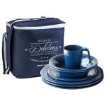 Harmony Blue 4 Place Tableware Set