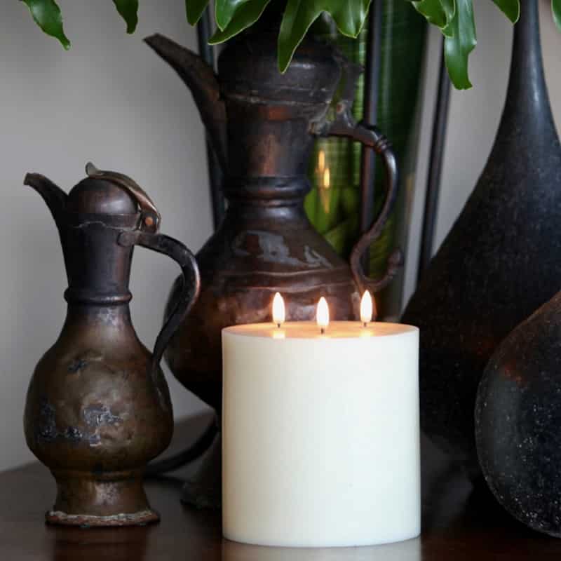 Uyuni Flameless Candle – Nordic White 15x15cm