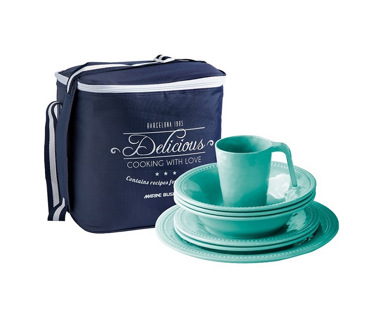 Harmony Aqua 4 Place Tableware Set