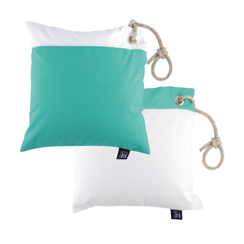 Aqua & White Outdoor Cushions Set of 2