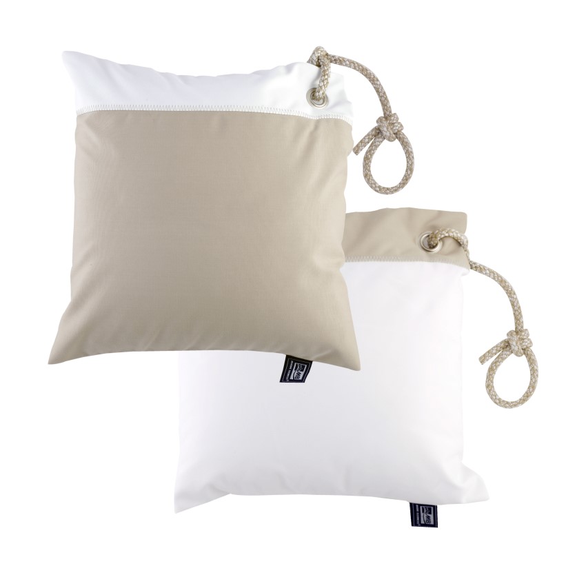Sand & White Outdoor Cushions Set of 2