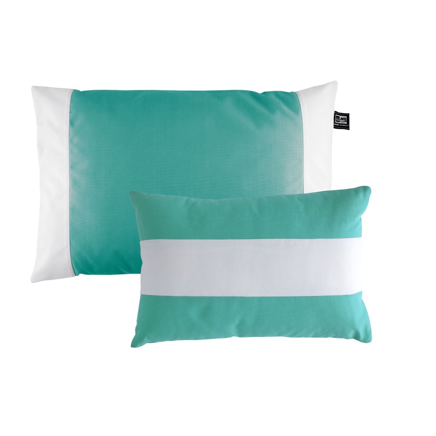 WATERPROOF - Aqua White Cushions Set of 2