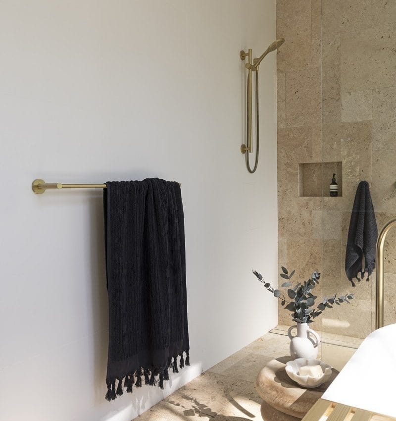 Nazire Charcoal Ribbed Towel Set