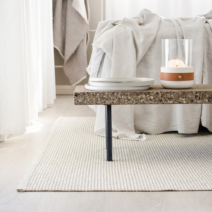 Pappelina Mono Rug White