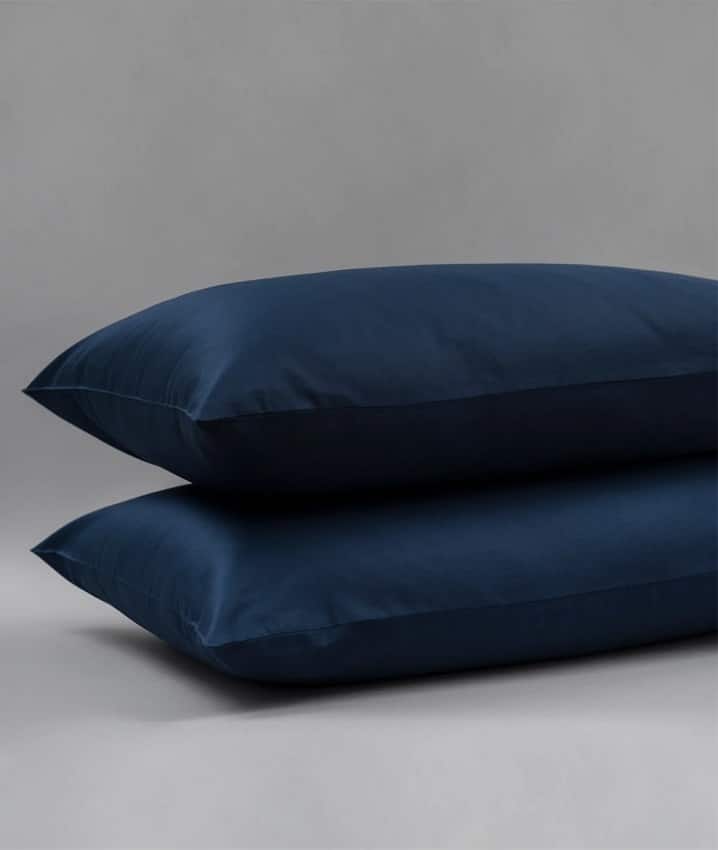BHUMI - Percale Pillow Cases Navy