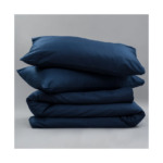 Sateen Quilt Cover Set Navy Queen