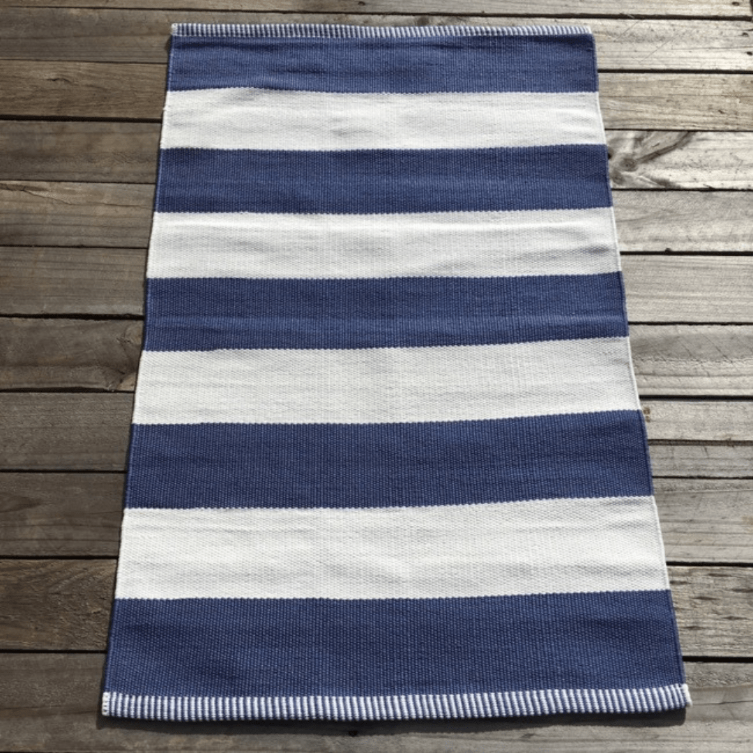 Outdoor Mat Denim Stripe