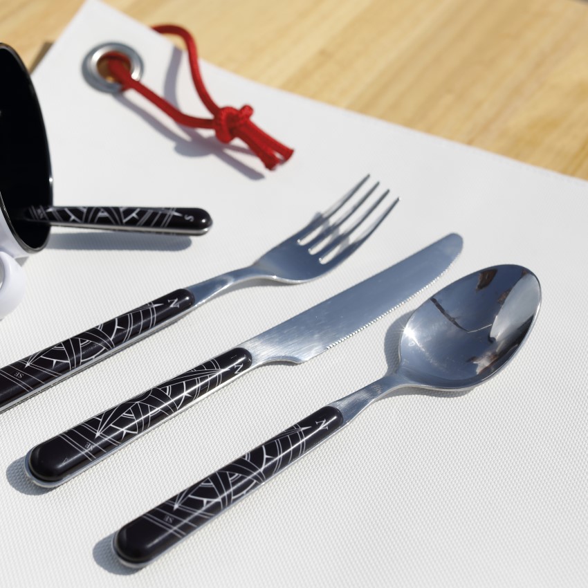 Marine Business Set 6 Tazze In Melamina Blu - Design Nautico - Stoviglie Infrangibili