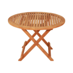 Slatted Oval Teak Side Table
