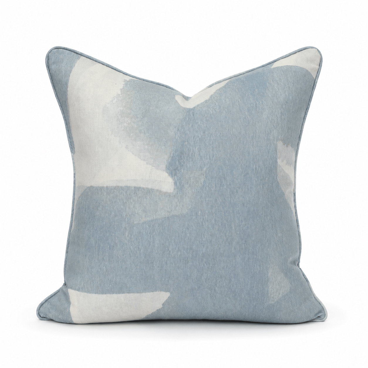 Abstraction Sky Blue Linen Cushion